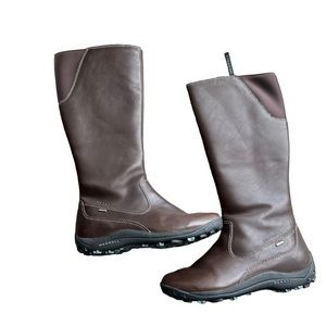 Merrell - Saratov Brown Leather Knee High Waterproof Snow Rain Tall Boots Size 9